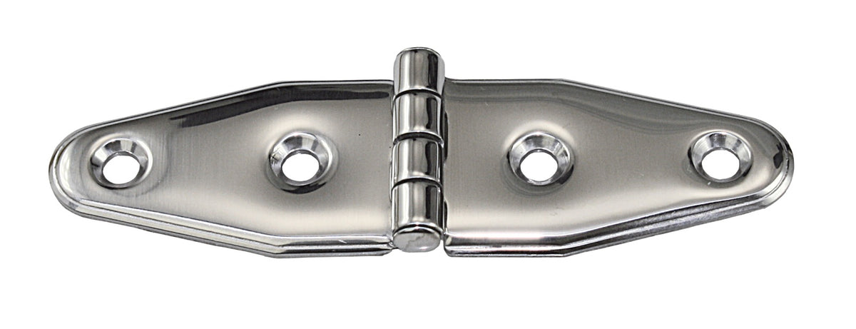 Scharnier AISI304 tiefgezogen asymmetrisch - Edelstahl 1.4301 mit Schrauben