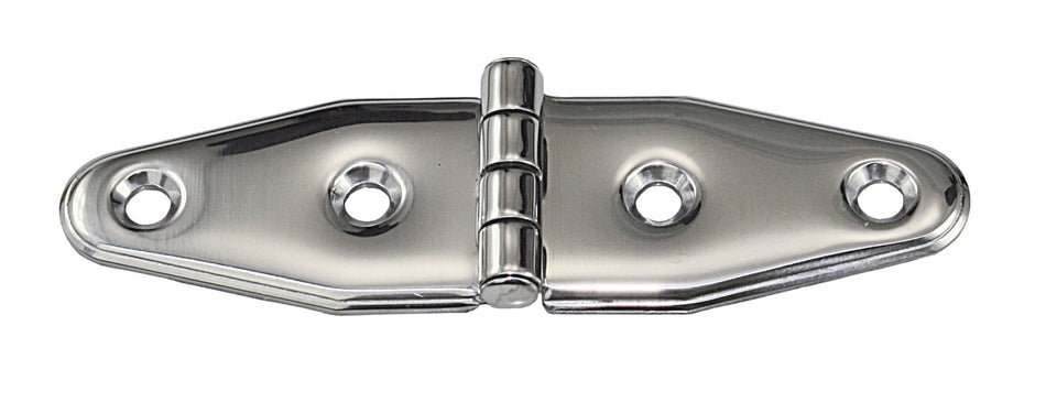 Scharnier AISI304 tiefgezogen asymmetrisch - Edelstahl 1.4301 mit Schrauben