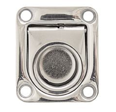 Bodenheber-Einlassgriff leicht Edelstahl A2 gebürstet mit Feder - 45-76mm klapperfrei