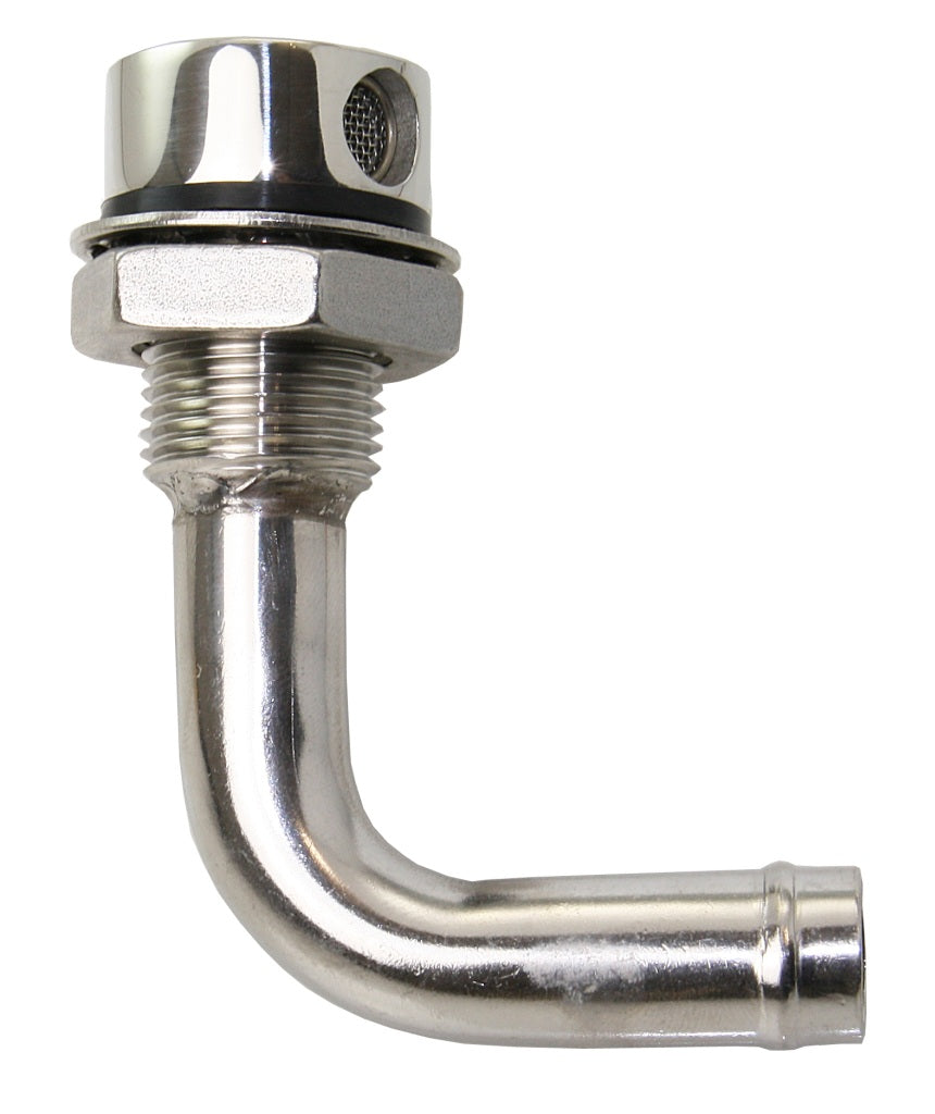 Tankentlüfter Edelstahl A4 für Schlauch 16mm - gerade & gebogen - ISO 10088