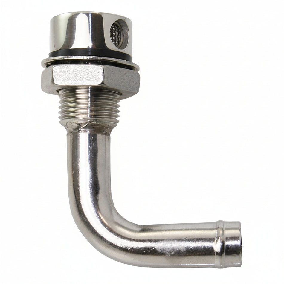 Tankentlüfter Edelstahl A4 für Schlauch 16mm - gerade & gebogen - ISO 10088