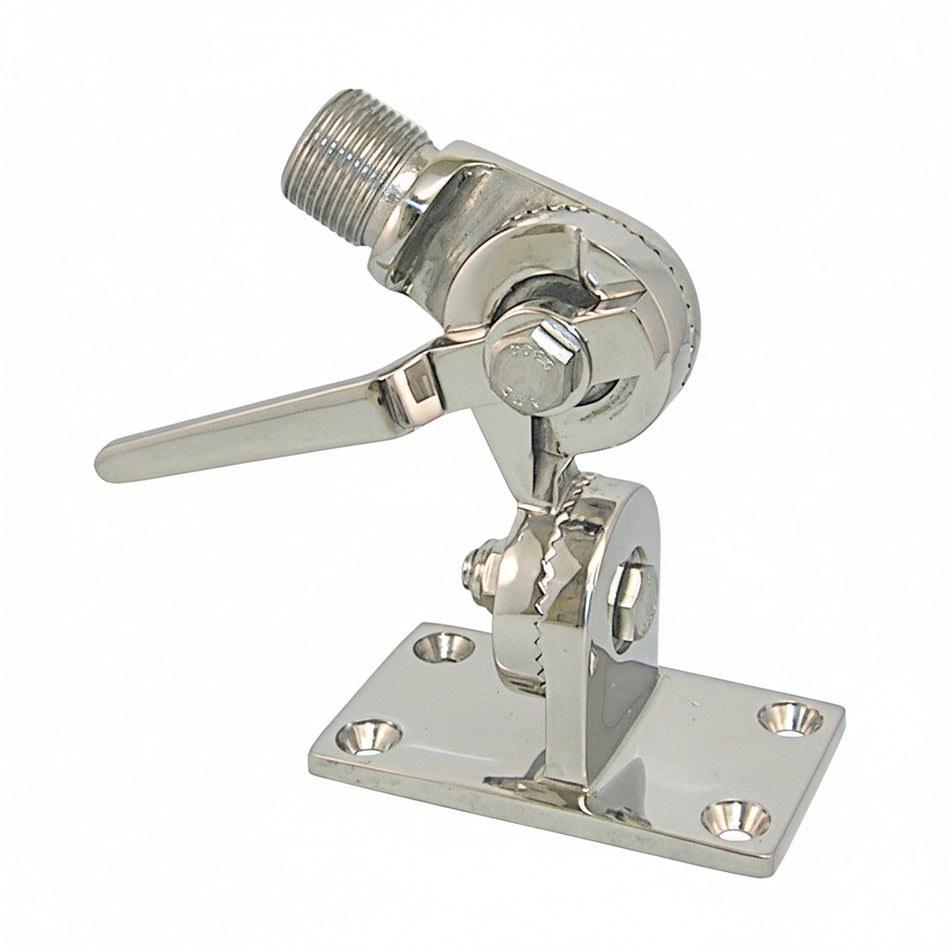 Antennenbasen für 1" Gewinde - Nylon und Edelstahl - Schraubmontage Edelstahl extra robust