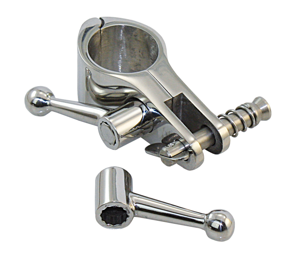 Klappverdecks Mittelstück Edelstahl A4 - Mit Knebel-Schnellverschluss für 22mm/25mm/30mm