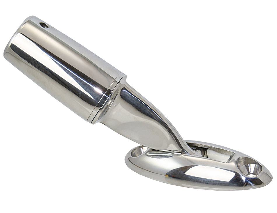 Verdecksbeschlag Edelstahl AISI 316 - Einhändig abnehmbar mit Federarretierung für 22mm