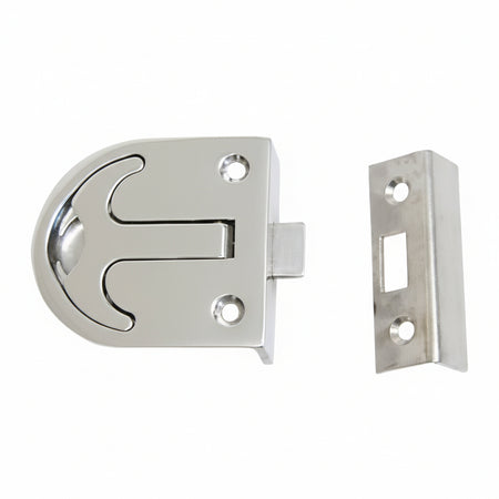 Bodenheber-Schnappverschluss Edelstahl A4 62x58mm - Anker-Design mit Riegel