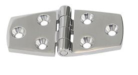 Scharnier A4 symmetrisch 76-102mm Edelstahl AISI 316 Feinguss - mit 6 Schrauben 76 x 38 mm