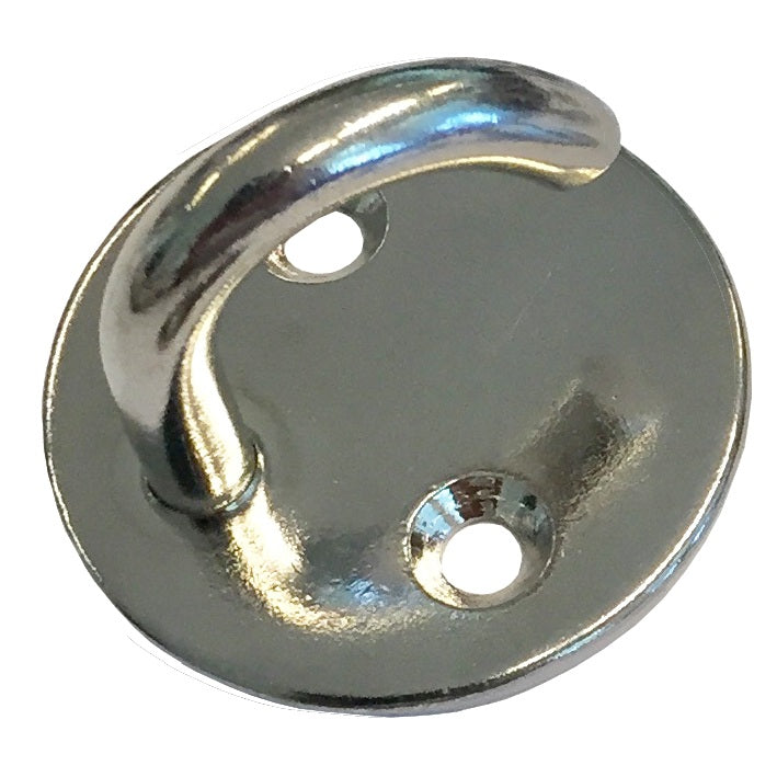 Hakenplatte rund - Edelstahl A4 - 2 Größen - 10 Stück