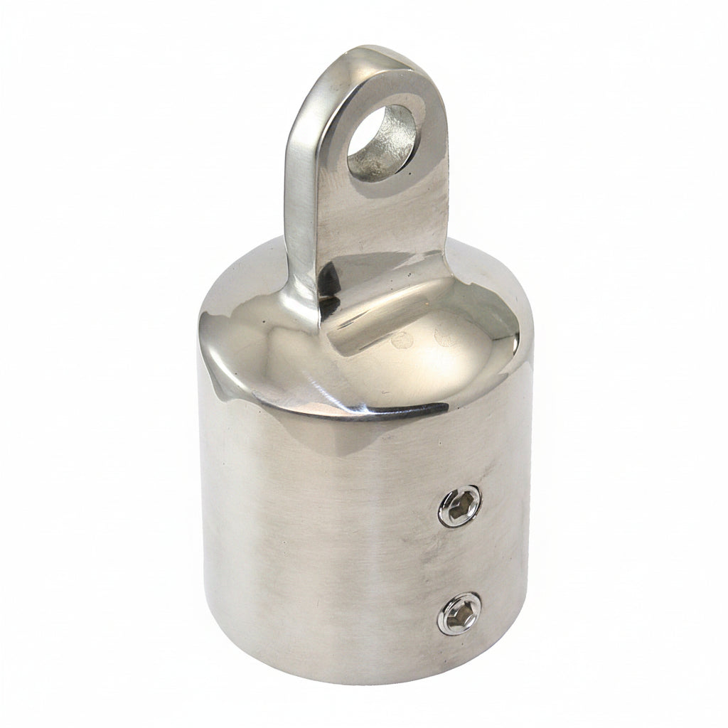 Rohrendkappe Edelstahl AISI 316 verstärkt - 2 Schrauben 22mm/25mm/30mm 30 mm