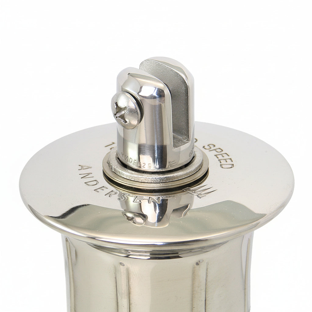 Verdecksbeschlag Edelstahl AISI 316 mit Winschaufnahme