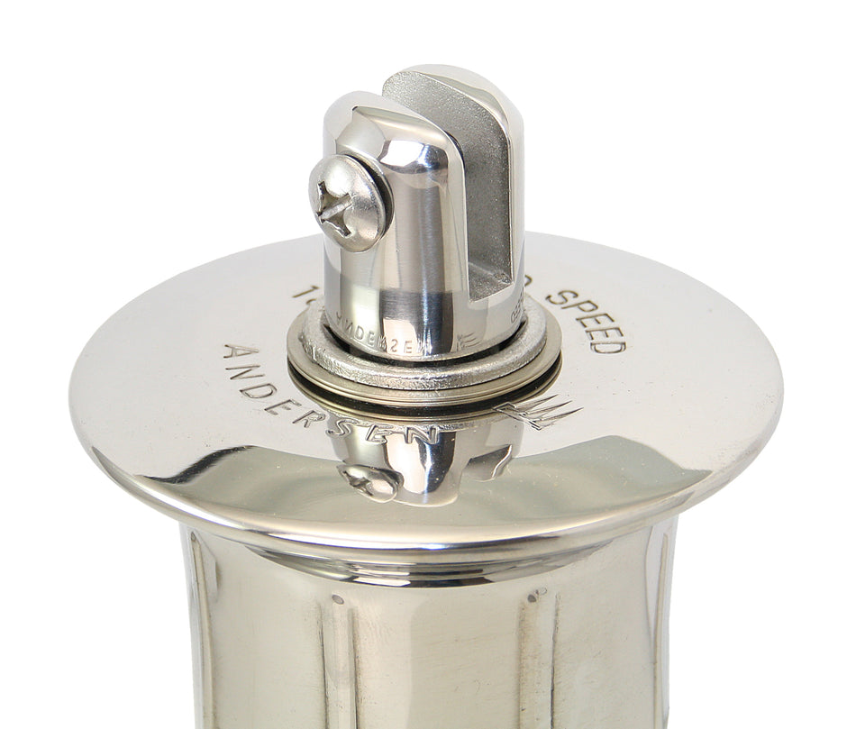 Verdecksbeschlag Edelstahl AISI 316 - Mit Winschaufnahme für Kurbelhalterung