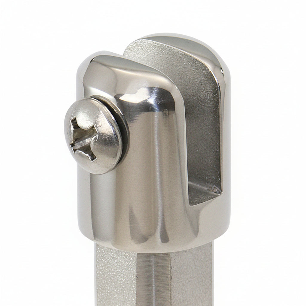 Verdecksbeschlag Edelstahl AISI 316 mit Winschaufnahme