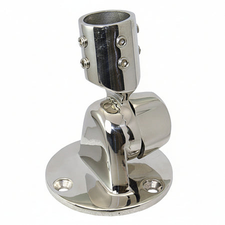 Lichtmast Sockel klappbar Edelstahl 1.4404 – EK95822, 22mm Rohr Sockel für 22 mm Rohr (70mm Ø)
