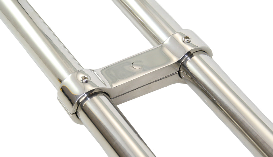 Rohr-Parallelverbinder Edelstahl 1.4401 - Feinguss 50mm Abstand für 22mm/25mm