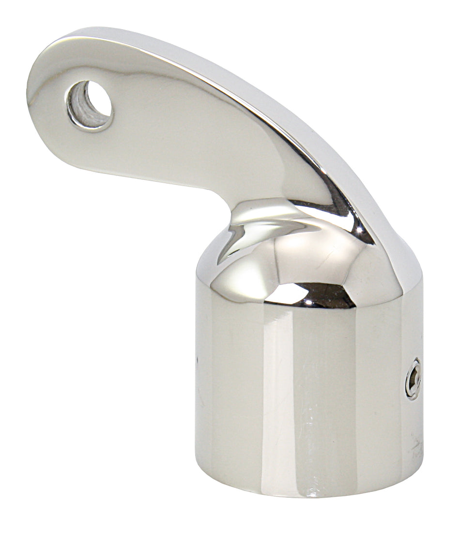 Rohrendkappe Edelstahl AISI 316 - 90° gebogen mit Auge für 22mm/25mm