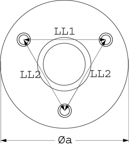 Relingfuß Edelstahl 1.4401 - Runde Basis 90° zum Anschweißen für 22mm/25mm