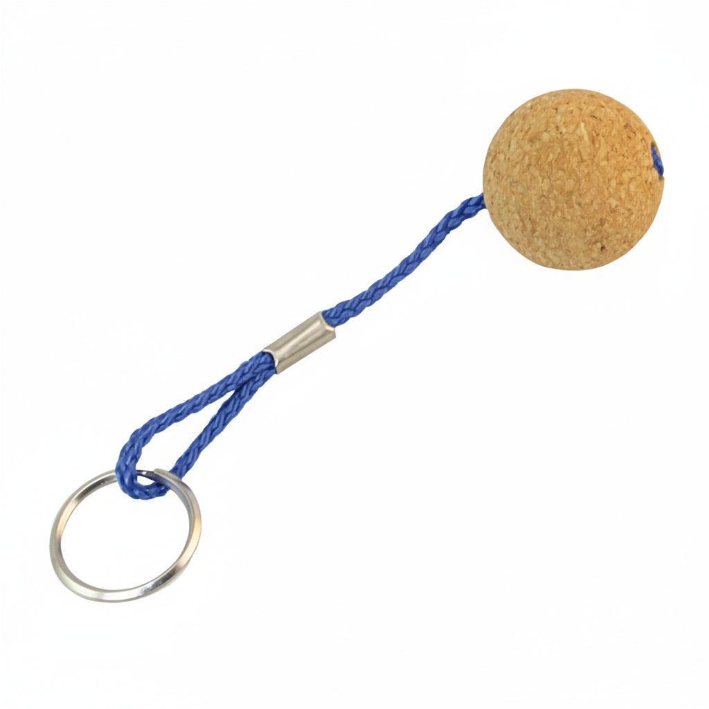 Schlüsselanhänger - Korkanhänger mit Messing-Ring, schwimmfähig
