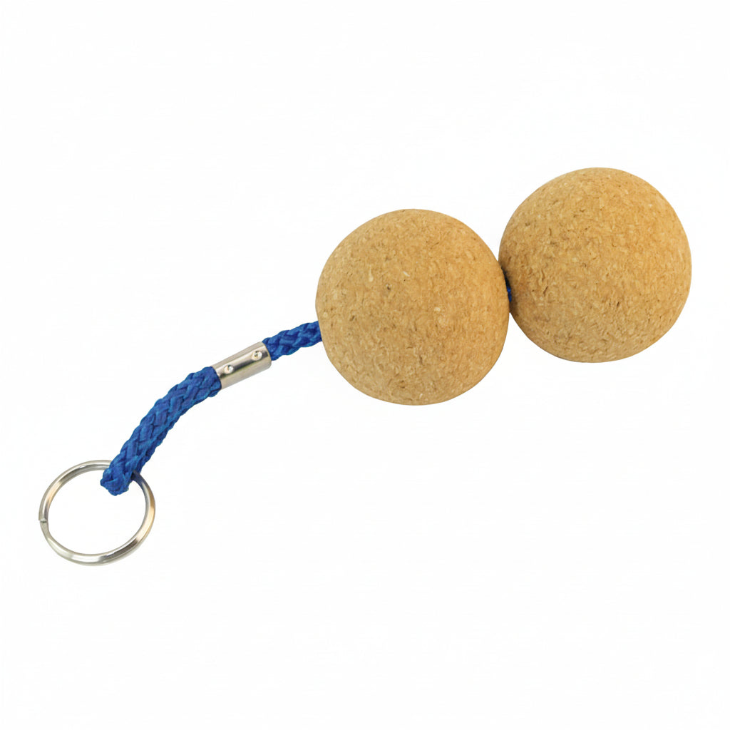 Schlüsselanhänger - Korkanhänger mit Messing-Ring, schwimmfähig EKLS2