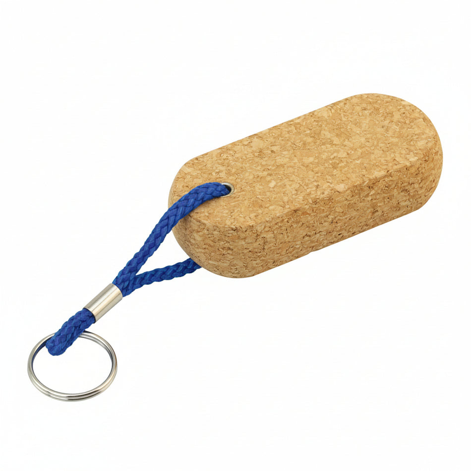 Schlüsselanhänger - Korkanhänger mit Messing-Ring, schwimmfähig EKLS4