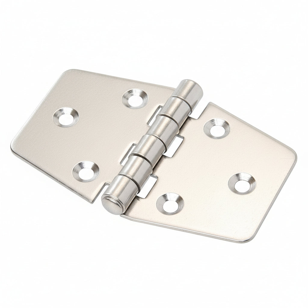 Scharnier AISI304 gestanzt symmetrisch 70-95mm Edelstahl 2,0mm 95 x 60 mm