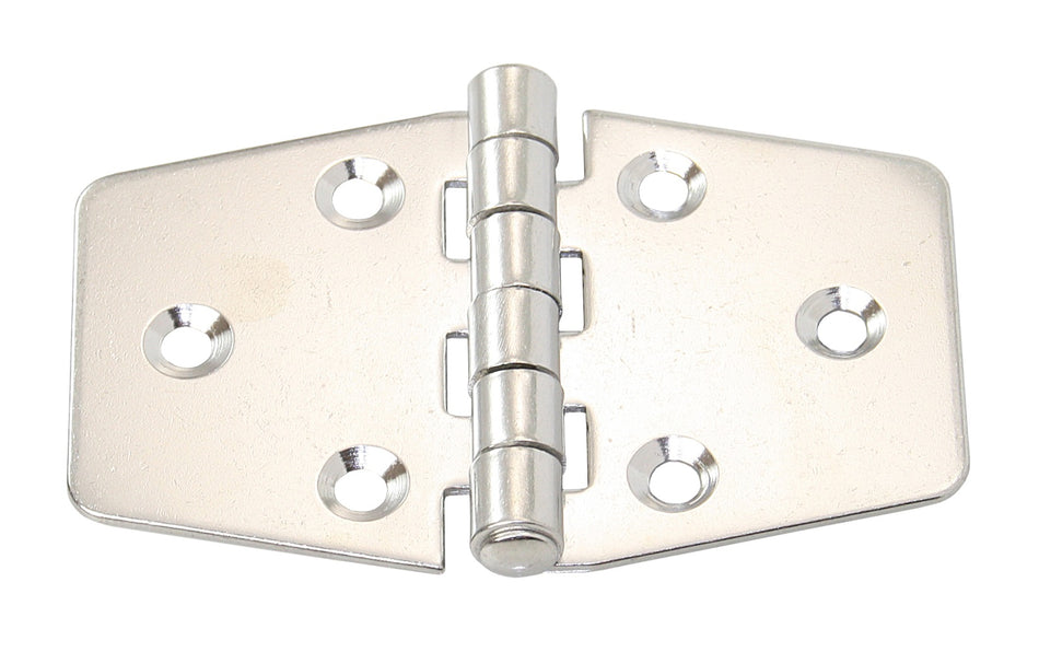 Scharnier AISI304 gestanzt symmetrisch - Edelstahl 1.4301 mit Schrauben 95 x 60 mm