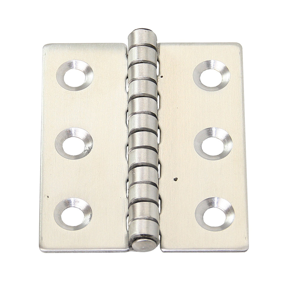 Scharnier AISI304 gestanzt symmetrisch - Edelstahl 1.4301 mit Schrauben 50 x 60 mm