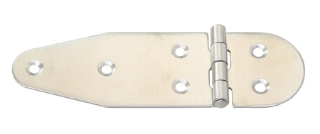 Scharnier AISI304 gestanzt asymmetrisch - Edelstahl 1.4301 mit Schrauben 130 x 40 mm