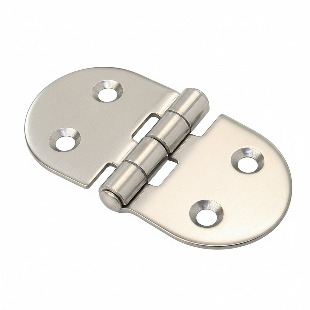 Scharnier A4 flachliegend 76x40mm Edelstahl AISI 316 gestanzt - mit 4 Schrauben