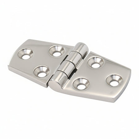 Scharnier A4 symmetrisch 76-102mm Edelstahl AISI 316 Feinguss - mit 6 Schrauben 76 x 38.5 mm