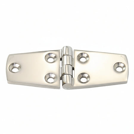 Scharnier A4 symmetrisch 76-102mm Edelstahl AISI 316 Feinguss - mit 6 Schrauben 102 x 38 mm