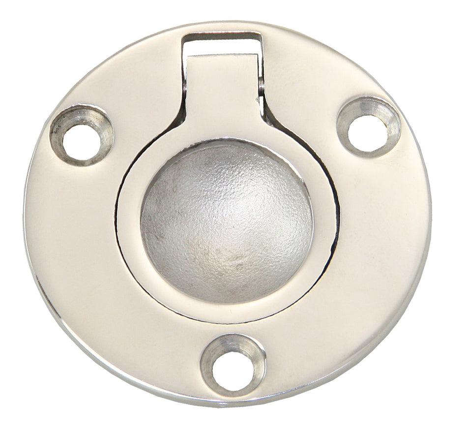 Bodenheber-Einlassgriff rund Edelstahl A4 Ø 50mm - AISI 316 Feinguss flächenbündig