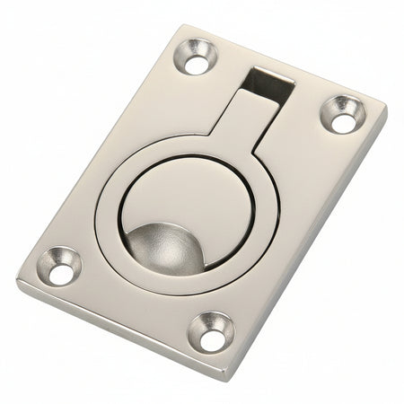 Bodenheber-Einlassgriff Edelstahl A4 63x44mm - AISI 316 Feinguss rechteckig