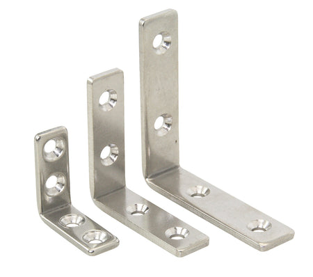 Winkelverbinder Edelstahl A2 matt geschliffen - Boot