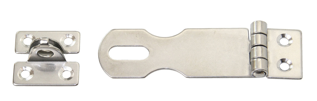 Überfallscharnier mit Augplatte Edelstahl A4 gestanzt - Boot