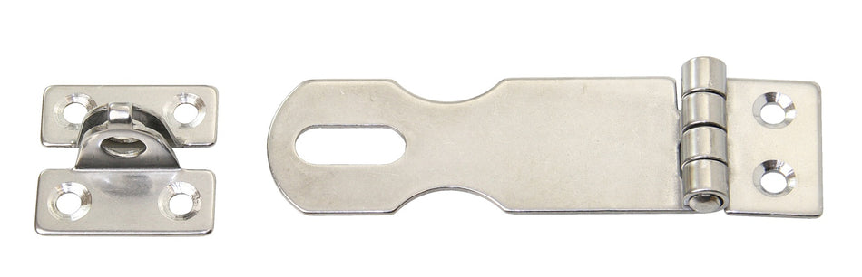 Überfallscharnier mit Augplatte Edelstahl A4 gestanzt - Boot