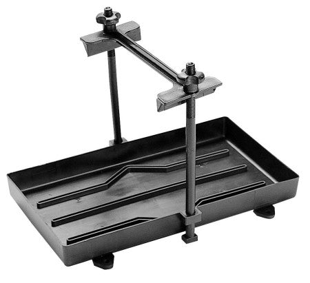 Batteriehalter mit Wanne - 280/330x178mm mit Bügel oder Zurrgurt Bügel