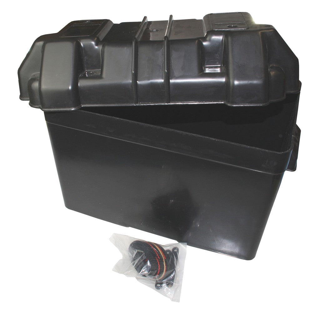 Batteriekasten mit Zurrgurt 350x190x225mm