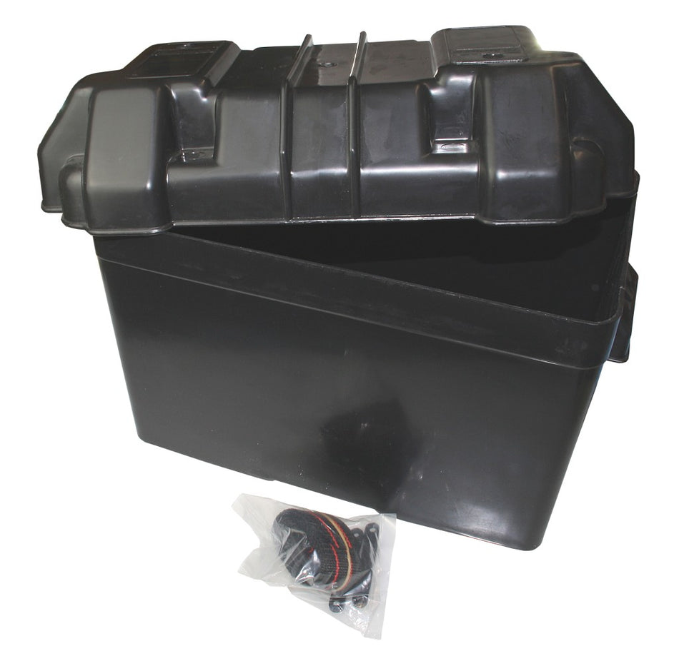 Batteriekasten mit Zurrgurt 350x190x225mm