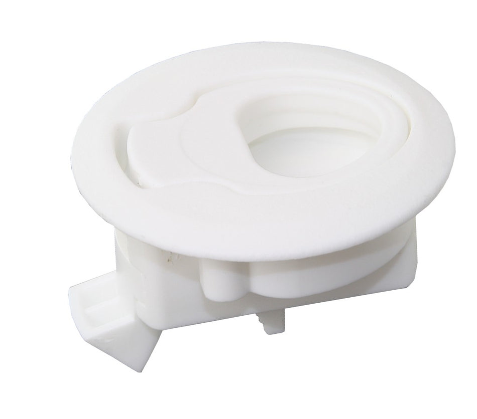 Bodenheber-Schnappverschluss Kunststoff 61,5mm weiß - Polycarbonat Türschnäpper beidseitig öffnend