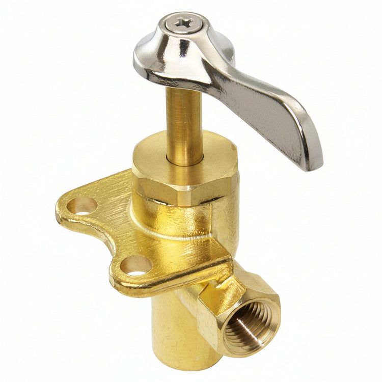 3-Weg-Ventil Messing 1/4" NPT Innengewinde – Verteilerventil für zwei Tanks – EZ14565