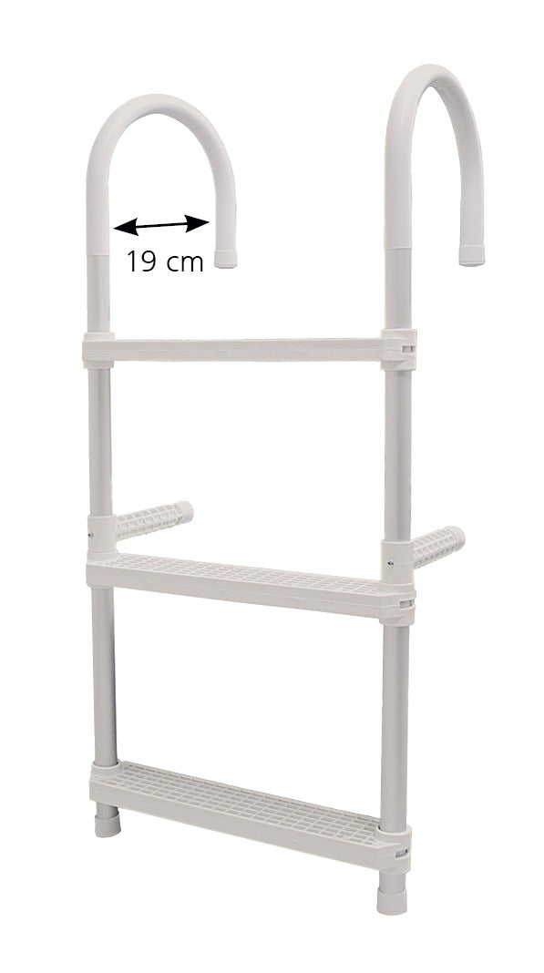Badeleiter Aluminium Polypropylen 30cm – 3 oder 4 Stufen klappbar