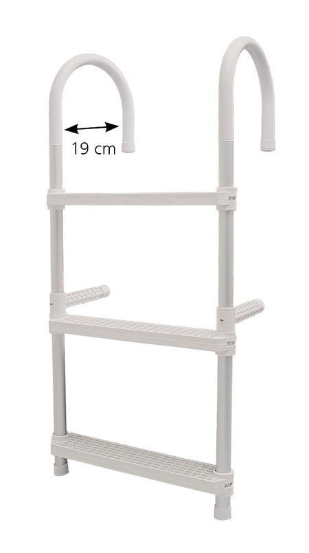 Badeleiter Aluminium Polypropylen 30cm – 3 oder 4 Stufen klappbar