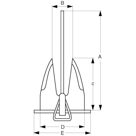 FOB THP Anker – Feuerverzinkter Stahl – 4-10 kg – Neues Konzept – Hochleistung