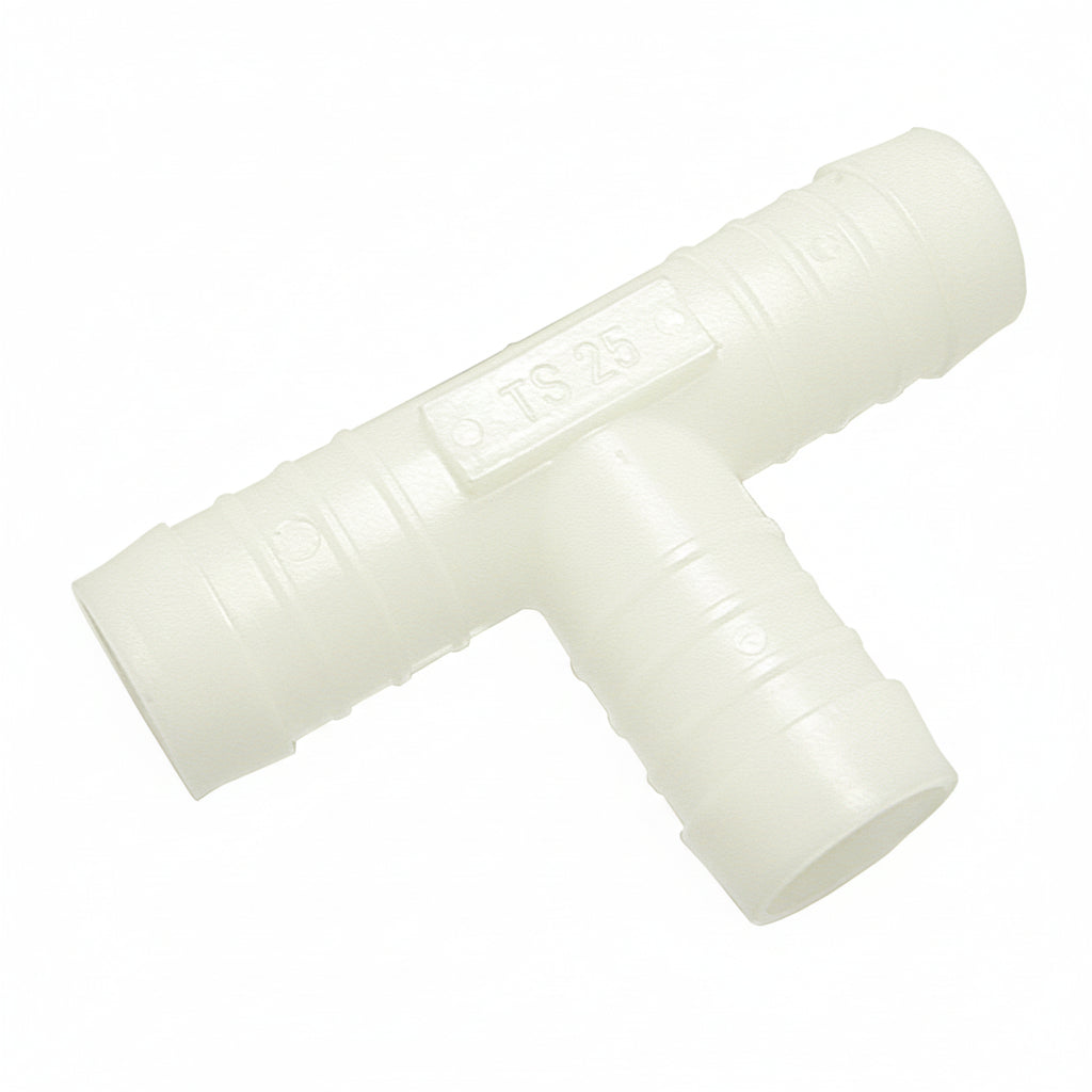 Schlauchverbinder T-Stück POM Weiß - 5er Pack