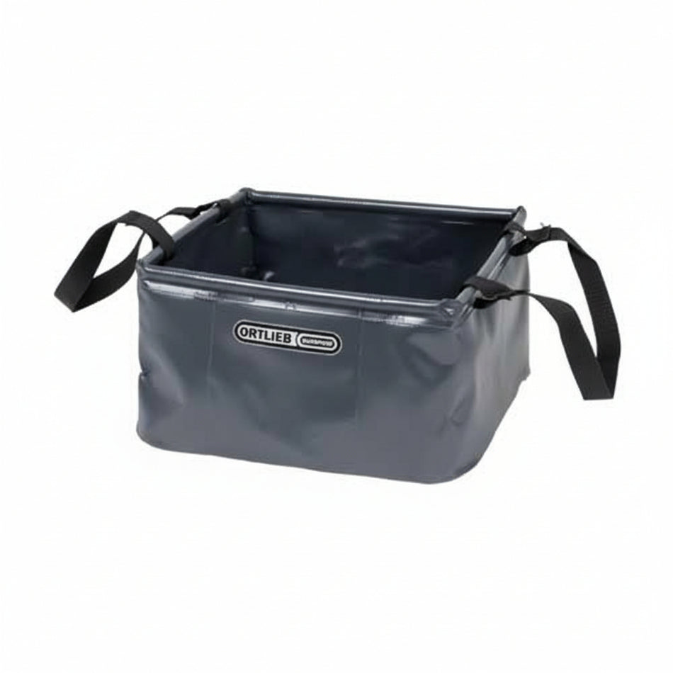 Ortlieb Faltwanne stabile Faltschüssel mit Tragegriffen aus Nylongurtband, PVC-beschichtetes Polyestergewebe, standfest und flach zusammenlegbar
