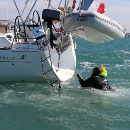 MAGIC REBOARD Rettungsleiter – 9 Textile / 11 Feste Stufen – MOB-Leiter