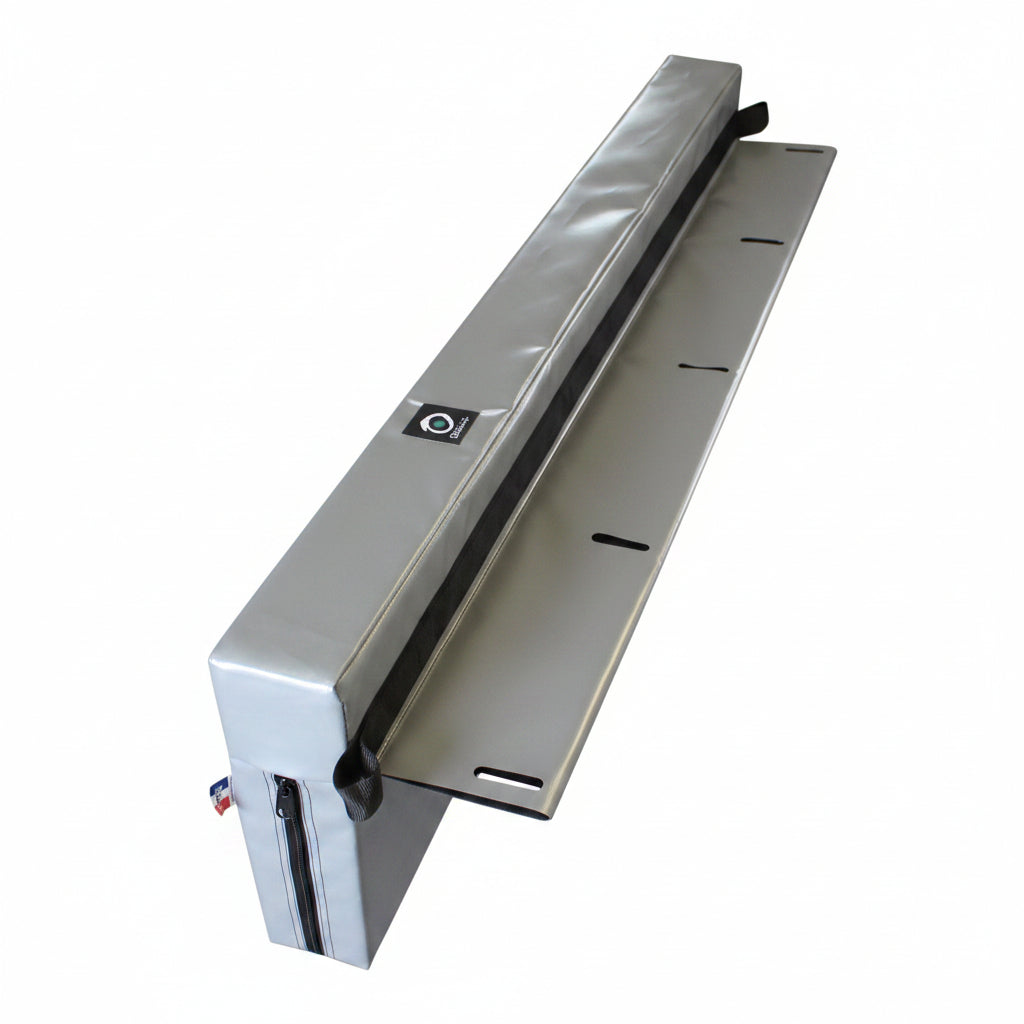 Outils Oceans Steg-Kissenfender FT4011G gerade grau – 1100x400x100mm, Seitenansicht