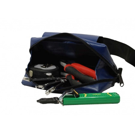 OUTILS OCEANS Werkzeugtasche Wasserdicht PVC – Gürtel & Schulter – Navyblau/Rot