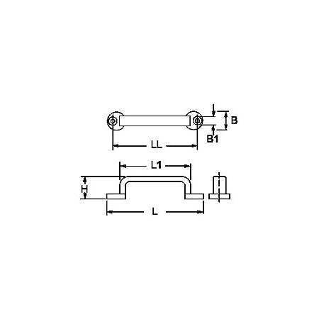 LAMP Handgriff FT-100 - SUGATSUNE - Edelstahl A2 poliert - 100mm