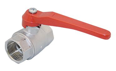 Kugelhahn 2-Wege Messing vernickelt mit Innengewinde - Verschiedene Größen