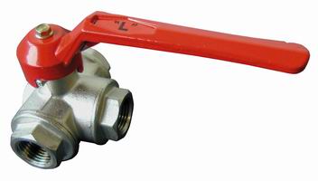 Kugelhahn 3-Wege Messing vernickelt - Verschiedene Größen